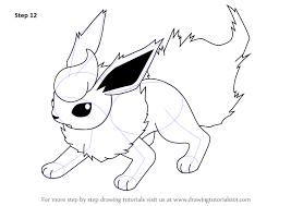Learn How To Draw Flareon From Pokemon Pokemon Step By Step Drawing Tutorials Drawings Pokemon Drawings Pokemon