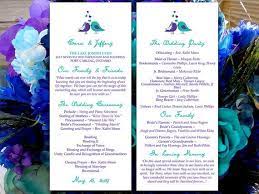 Love Birds Bride Groom Wedding Program Microsoft Word Template Regency P Diy Wedding Programs Diy Wedding Program Template Printable Wedding Program Template