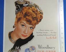 Lucille Ball I Love Lucy Woodbury Film Finish Makeup Advertisement Unique  Metal Sign 12.5"X16" Out Of Print New Old Stock FREE Shipping B56