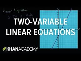 Two Variable Linear Equations Intro Video Khan Academy Linear Equations Equations Algebra I