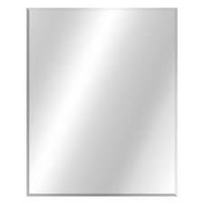 Square frameless mirror | 1'' bevel polished to provide a sleek look. Beveled Bathroom Mirrors Bath The Home Depot