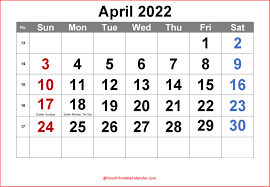 Free Blank Printable April 2022 Calendar With Holidays Pdf Your Printable Calendar