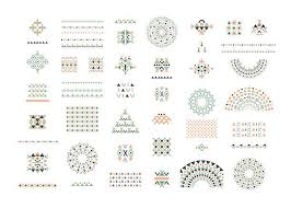 かわいいコレクションのエスニックなパターンです 幾何学模様とアステカの装飾 ベクターアートイラスト クリエイティブ 模様 文様