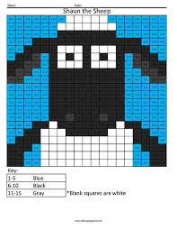 Shaun The Sheep Addition Coloring Coloring Squared Shaun The Sheep Multiplication Sheep