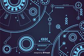Free Vector Abstract Hud Technology Background Design Background design, background abstract connected dots on bright blue background. abstract hud technology background design