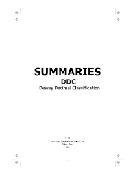 Pdf Summaries Ddc Dewey Decimal Classification Thalita