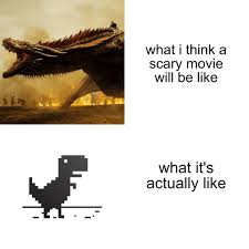 Scary Dragon Chrome Dinosaur Comparison Meme Template