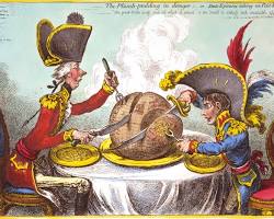 Image of Napoleon caricature political cartoon British