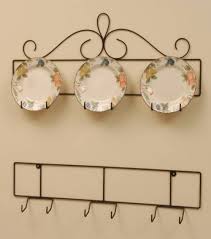 Wrought Iron Plate Hanger Horizontal Three 8 1 4 To 10 1 4 Plates Plate Racks And Hangers Plate Hangers Plate Decor Plate Display
