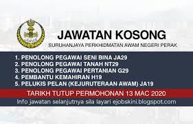 Mike cari jawatan kosong sekitar perak? Jawatan Kosong Spa Perak Mac 2020