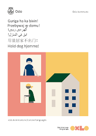 Ved behov kan barnet sitte på fanget til en trygg voksen. Oslo Kommune No Corona Languages