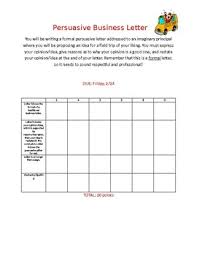 In a formal letter for school, a person (student or guardian) may request permission, address his/her issues, and can also suggest something. Persuasive Letter Activity By Megan Sharkey Teachers Pay Teachers