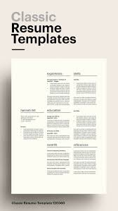 Classic Resume Template 120360 Resume Templates Resumeway Vorlagen Lebenslauf Lebenslauf Beispiele Lebenslauf