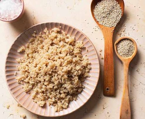 Quinoa cocida (Cocción de arroz)