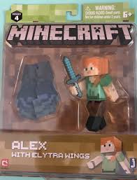 New Unopened Minecraft Alex With Elytra Wings Minecraft Toys Minecraft Mini Figures Minecraft