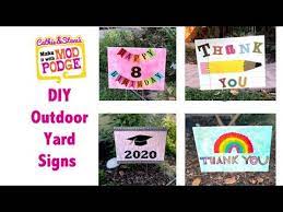 Rummage sale sign hand drawn signage posters etc garage sale. Diy Outdoor Yard Signs With Mod Podge Youtube