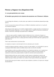 Sea como fuere, piense y hágase rico inauguró una nueva época. Resumen Piense Y Hagase Rico Napoleon Hill