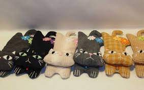 猫のアイピロー チャコールグレー アイピロー 軟体彫刻 手芸