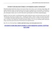 Explore learning gizmo answer key phases of the moon answer key for all gizmos. Student Exploration Energy Conversion Gizmo Answer Key Free Download Borrow And Streaming Internet Archive