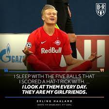Erling Haaland Sleeps With His Hat Trick Balls And Wakes Up To The Champions League Anthem Living The 24 7 Striker Lifestyle Dortmund