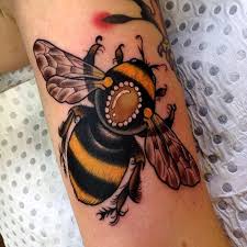 The bumblebee tattoo on wrist were filled with a special symbolism for centuries, they could tell a lot about a person, his nature and mans personality. 60 Beautiful Bumblebee Tattoos Ideas