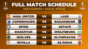 Europa league 2019/2020 schedule, europa league 2019/2020 fixtures, upcoming matches. Full Match Schedule Uefa Europa League 2019 20 Youtube