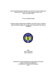 Kunci jawaban soal ipa kelas 8 bab 5. Pengaruh Penerapan Model Quantum Teaching Terhadap Kreativitas Siswa Dalam Pembelajaran Ipa Kelas V Sdn Jumo