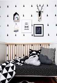 Black And White Childrens Room Black And White Monochrome Nursery By Notsewstrange White Kids Room White Nursery Decor Kid Room Decor