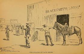 John Wesley Hardin Killing Dewitt Photograph by Everett