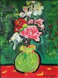 Art of the day van gogh vase with carnations and other flowers. Vase With Flowers After Van Gogh Painting By Corbyn Rhodes Saatchi Art