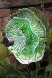 Selecting glass dishware for garden art. 38 Ideas For Flowers Garden Art Glass Dishes