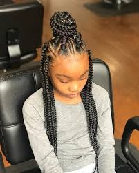 Symmetric braids for kids with blunt bangs. 35 Gorgeous Box Braids For Kids In 2021 Hairstylecamp