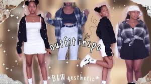 Tennis skirt, crop polo, tennis shoes, and a sweater tied over your shoulders. Cute Simple Black And White Aesthetic Outfits Aesthetic And Pinterest Inspired Fits Youtube