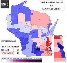 By sarah almukhtar, michael andre, aliza aufrichtig, matthew bloch, larry buchanan, andrew. J Miles Coleman On Twitter In The Wisconsin Supreme Court Race Earlier This Month Judge Rebecca Dallet Dem Carried 21 Of 33 State Senate Districts She Carried Six R Held Seats The Strongest