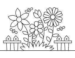 Print this color page back to the color pages. Printable Flowers And Fence Coloring Page