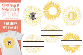 Download Sunflower Split Monogram Graphic By Jordynalisondesigns Creative Fabrica