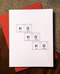 Christmas Card Periodic Table Of The Elements Ho Ho Ho Xmas Cards Holiday Card Set Diy Christmas Cards