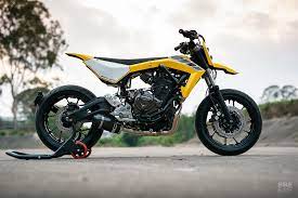 Flying Start An Mt-07 Supermoto From Queensland Supermoto Custom Motorcycles Custom Bikes
