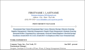 Download more than 1000 resume templates for free. Procurement Manager Resume Example Free Download