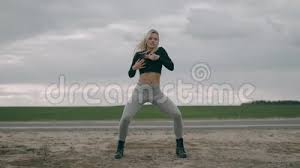 Bearded man and pretty brunette woman sitting in the restaurant at the table. Hot Girl Is Dancing Outdoor At The Road Background Blonde Woman Is Practicing Dance Stock Footage Video Of Happy Flirting 173974922