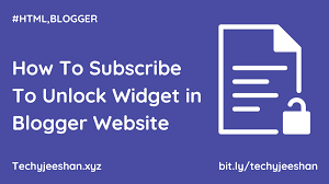 Unlocker for photo memo widget android wear. How To Add Subscribe To Unlock Widget In Blogger Website Techy Jeeshan Best Blogging Tutorials Website