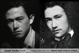 Black And White Celebrities That Look Alike Joseph Gordon Levitt Totally Looks Like Andre Gide French Writer Weird Celebrities Funny Celebrity Look Alike Look Alike