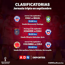 Revisa el movimiento de la tabla de posiciones de las clasificatorias a qatar 2022 durante el desarrollo de la octava fecha este martes 8 de junio. Triple Jornada Conmebol Confirmo Dias Y Horarios Para Las Fechas De Septiembre Por Las Clasificatorias A Qatar 2022