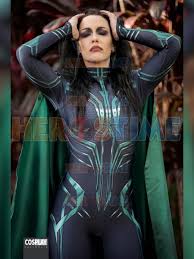 The asgardian goddess of death is based on the norse goddess hel. Thor Ragnarok Hela Cosplay Costume Halloween Party Superhero Zentai Adult Jumpsuit With Cape Lycra Spandex Girls Women Bodysuit Game Costumes Aliexpress