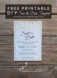 Free Modern Diy Save The Date Template Save The Date Templates Diy Save The Dates Free Wedding Printables
