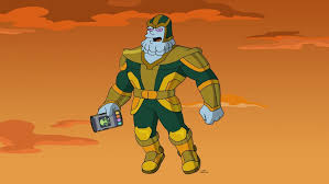 Raging abe simpson and his grumbling grandson in: The Simpsons Watch Marvel S Kevin Feige Play A Thanos Like Character Variety