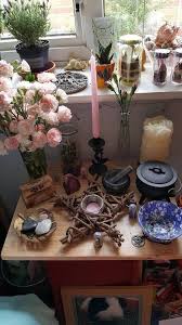 Ostara Or Beltane Altar Witches Altar Wiccan Altar Witch Decor
