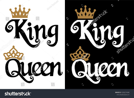 Black Background King Crown Logo Black And White King And Queen Couple Design Black Text And Gold Crown Isolated On White Background Can Be Used Fo King And Queen Images Queen Images King And Queen Crowns