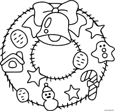 Ramassées au gré des promenades dans la campagne, ces tiges, qui cette couronne de noël en sapin et baies a opté pour une forme moins traditionnelle. Coloriage Couronne Gurilande De Noel Facile Pour Maternelle Dessin Noel Maternelle A Imprimer