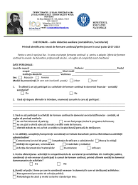Ghid pentru pregătirea, implementarea şi interpretarea datelor analizei de nevoi de formare în şcoli ghid de utilizare a aplicaţiei pentru analiza nevoilor de formare 5.9. Chestionar Nevoi Formare Auxiliar